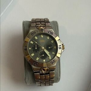 Guess Gold and Silver Chronograph Watch